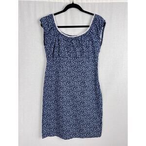 Vintage 90s Dress Cottagecore Fairy Grunge Babydoll Milkmaid Blue Floral Spring